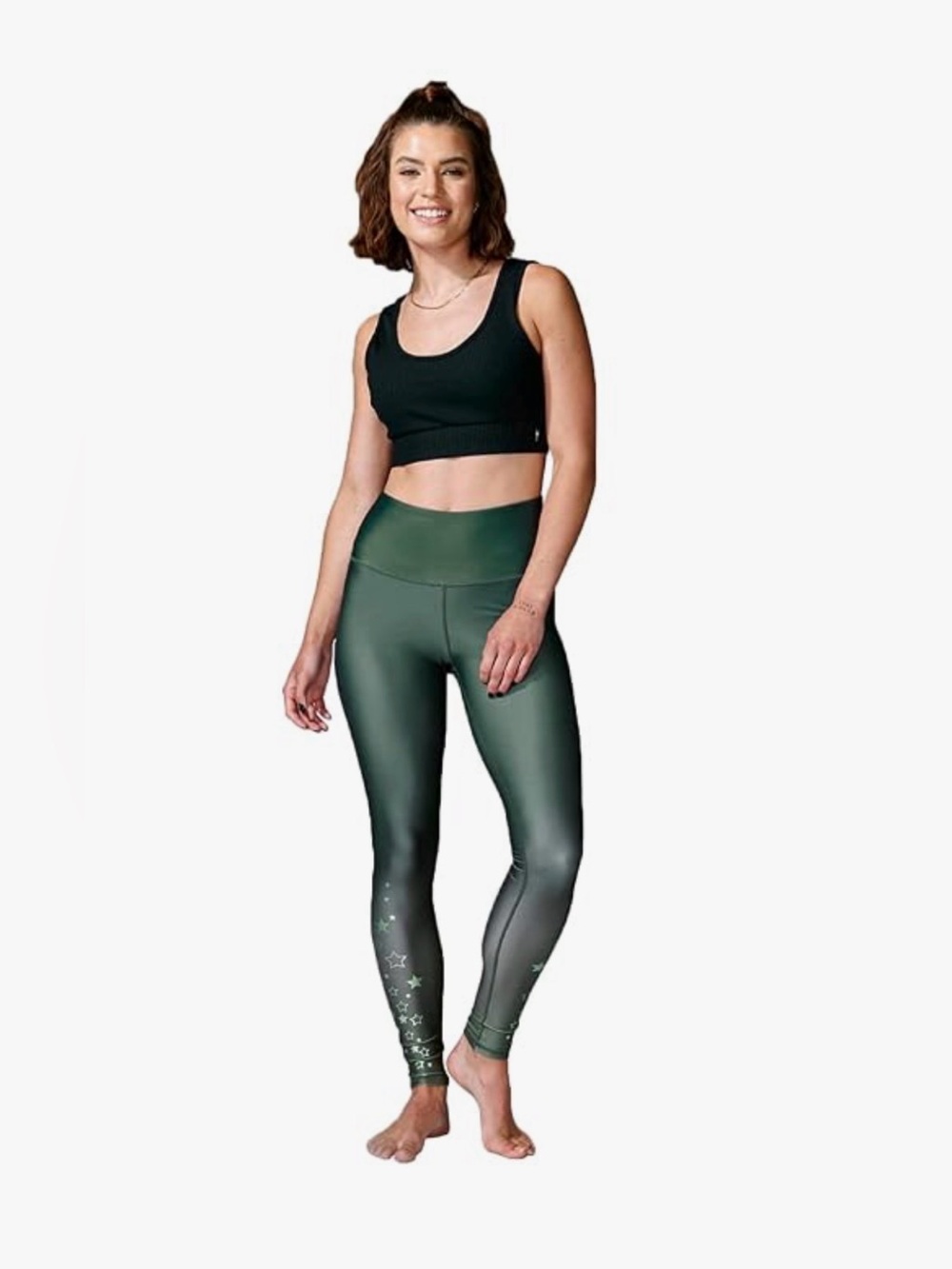 NWT Electric Yoga Falling Star High Rise Ombre Leggings Green XS
